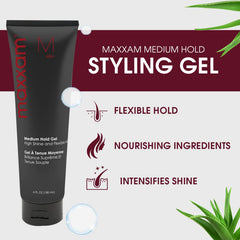 Maxxam gel texture close-up highlighting flexible hold for natural movement