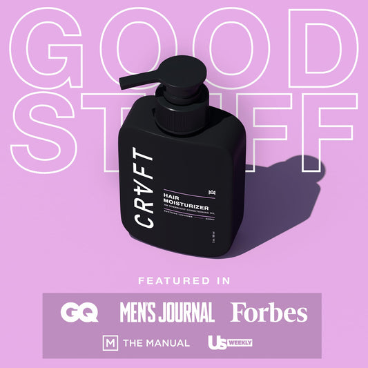 Hair Craft Co. CRVFT hydrating hair oil application aids smooth, soft strands.