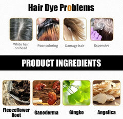 Hair Dye Color Shampoo gray hair coverage with natural finish