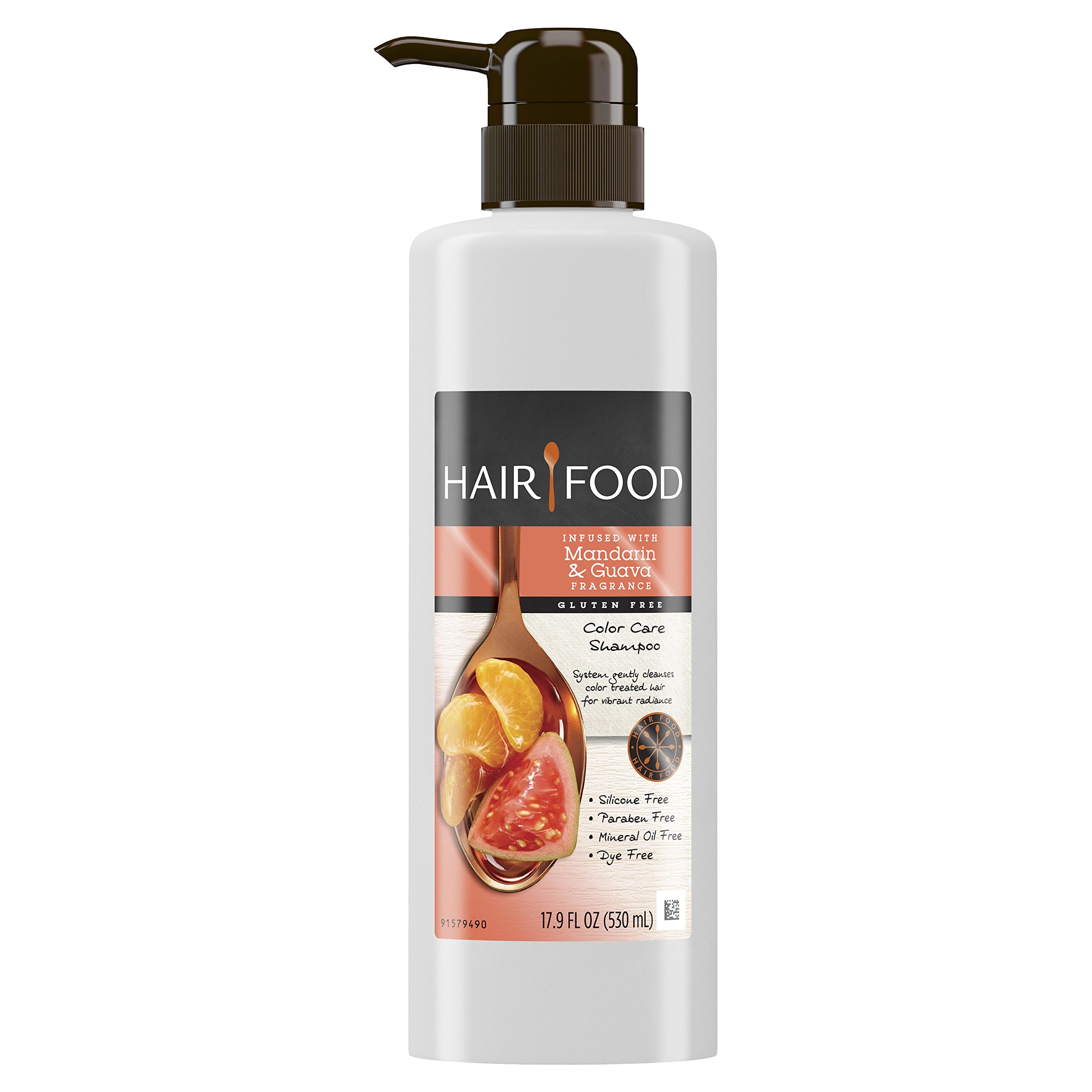 Hair Food Color Care Shampoo bottle with mandarin-guava fragrance for vibrant color