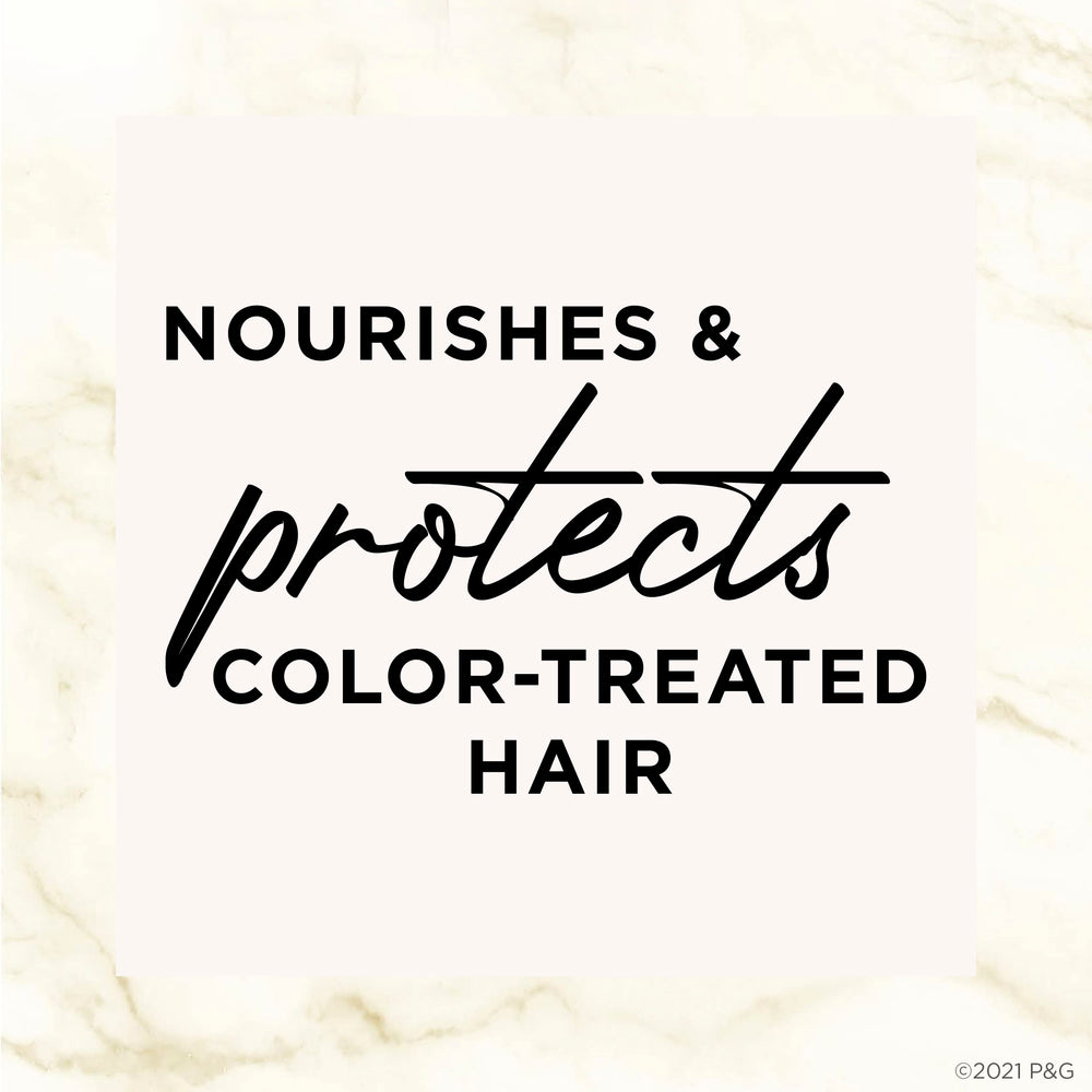 Hair Food Color Protect conditioner rinse leaves a silky finish on colored hair.