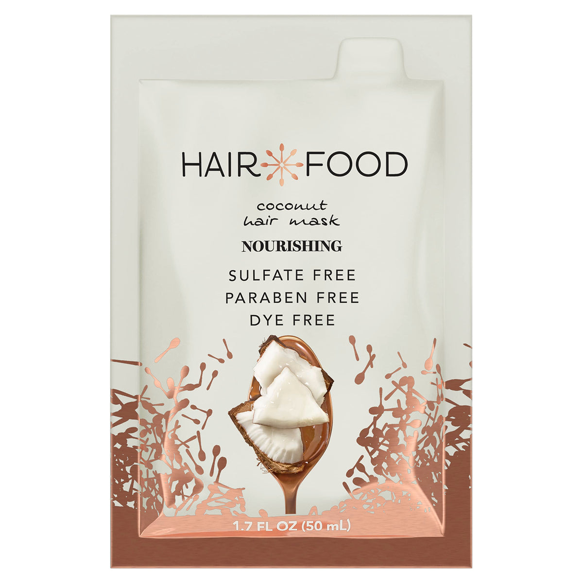 Hair Food Moisturizing Hair Mask bottle with coconut scent enhances hydration and curl definition