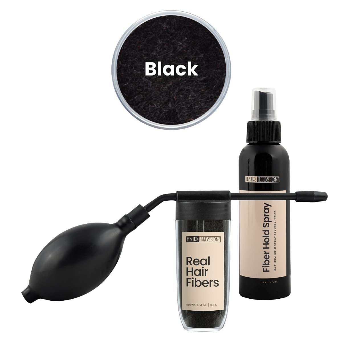 Hair Illusion Combo Kit on dresser ready for touch-ups.