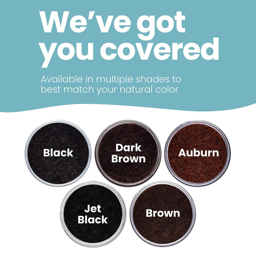 Hair Illusion dark brown fibers help disguise scars or patchy facial hair.