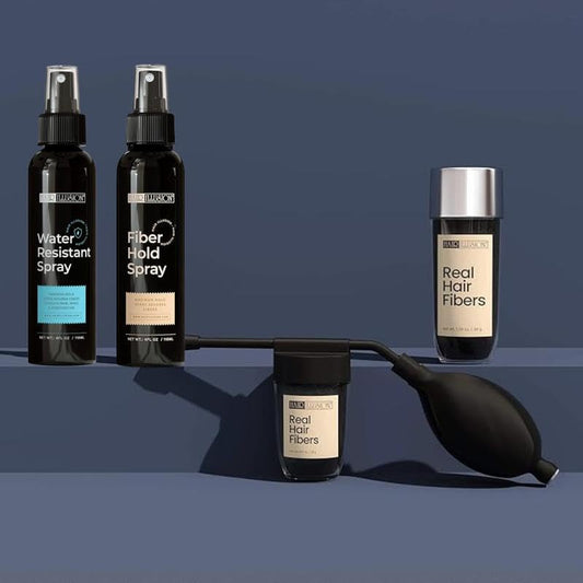 Hair Illusion 28g fibers container blends with existing hair for a fuller look