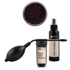 Hair Illusion hold spray bottle demonstrates all-day, natural-looking control.