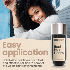Hair Illusion jet black shade chart to match color precisely.