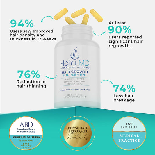 Hair Plus MD capsules close-up highlighting nourishing ingredients