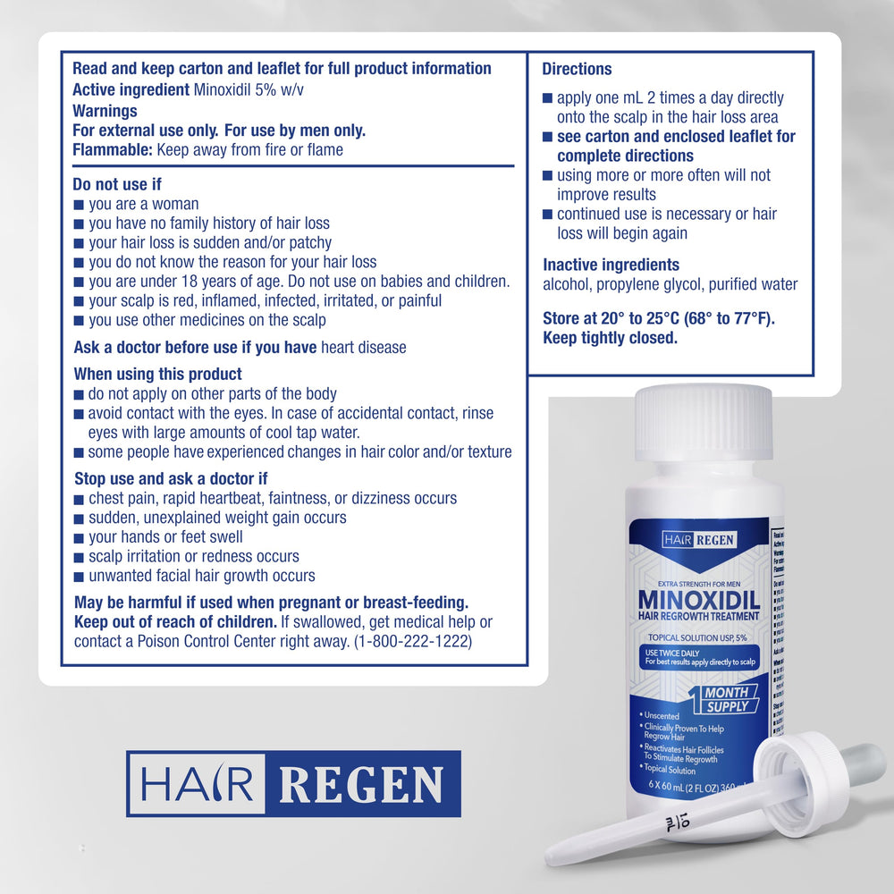 Hair Regen grooming setup on a desk for routine use.