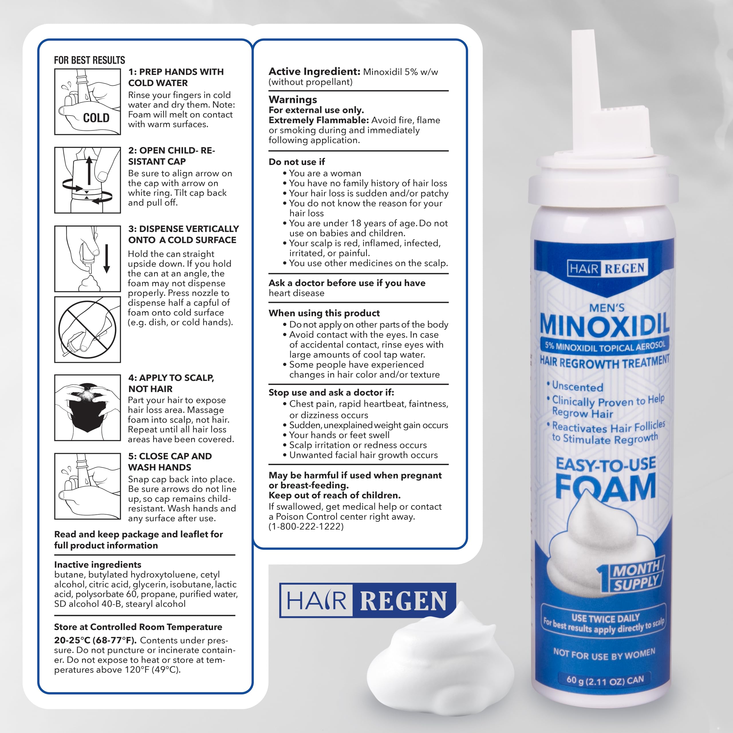 Hair Regen Minoxidil Foam long-term home care supports steady routine use