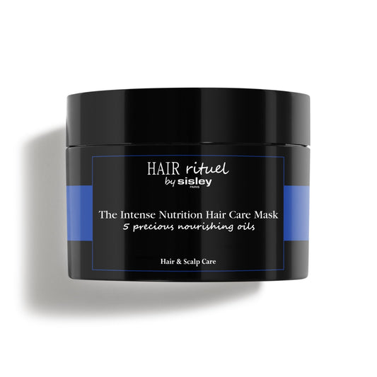 Hair Rituel by Sisley Intense Nutrition Mask packaging highlights nourishing formula for dry hair.