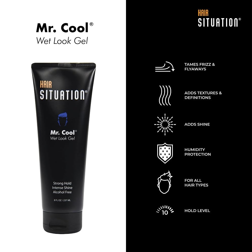 Humidity-resistant shine from Hair Situation Mr. Cool Wet Look Gel