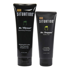 Hair Situation Mr. Dapper Matte Look bottle for strong styling and long-lasting hold.