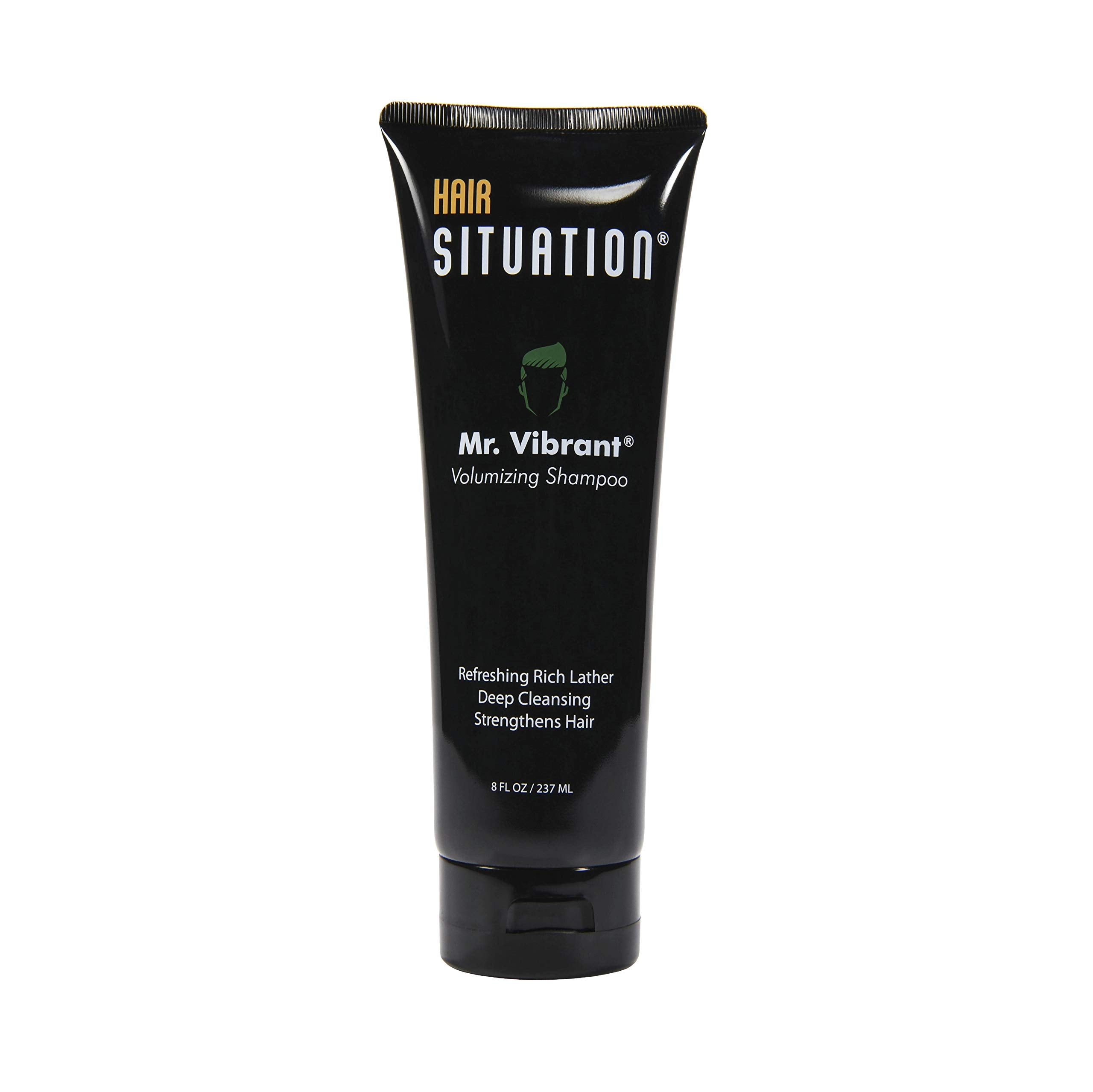 Hair Situation Mr. Vibrant Volumizing Shampoo bottle emphasizes root-to-tip fullness.