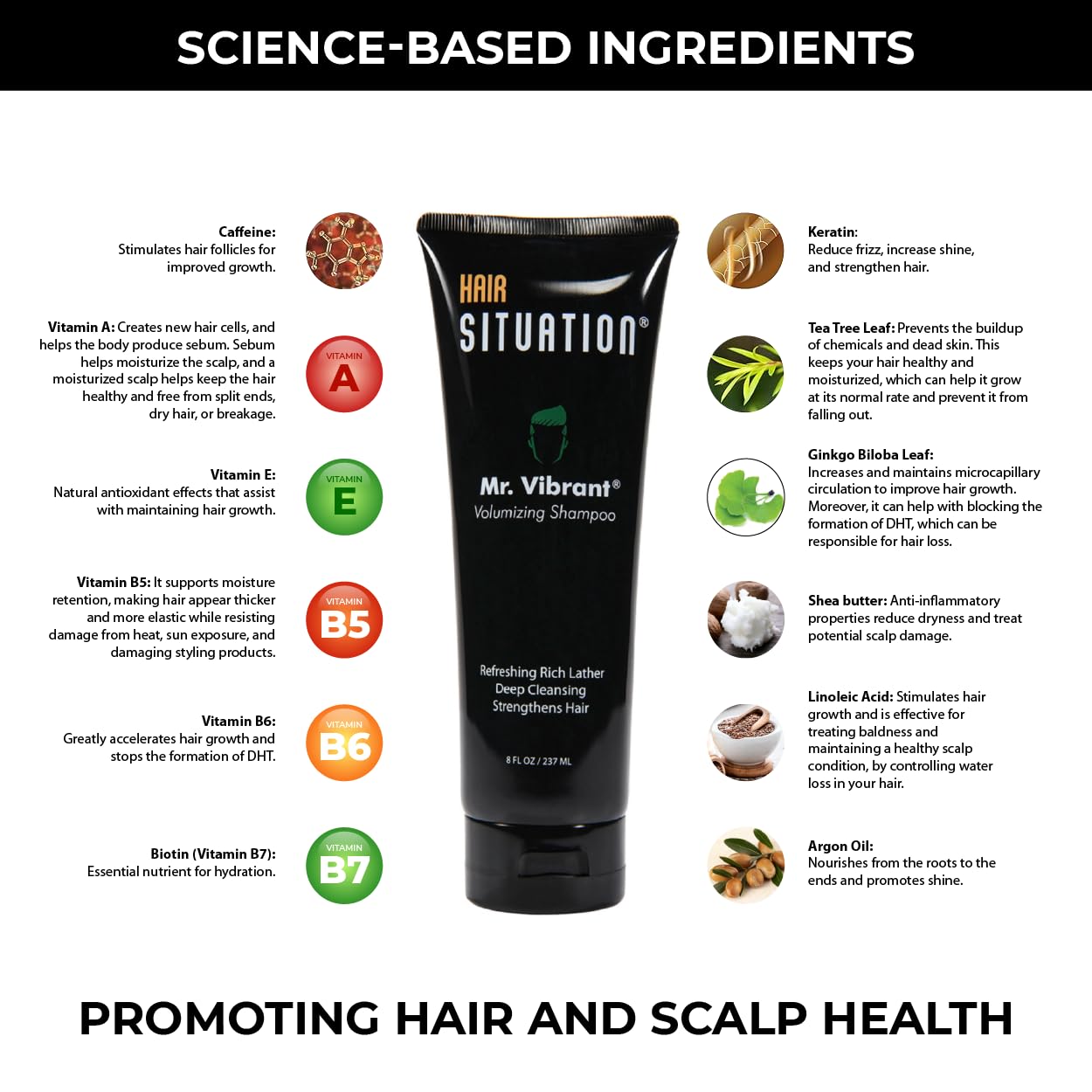 Hair Situation Mr. Vibrant Volumizing Shampoo lather demonstrates gentle cleansing and volumizing effect.