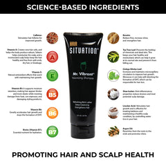 Hair Situation Mr. Vibrant Volumizing Shampoo lather demonstrates gentle cleansing and volumizing effect.