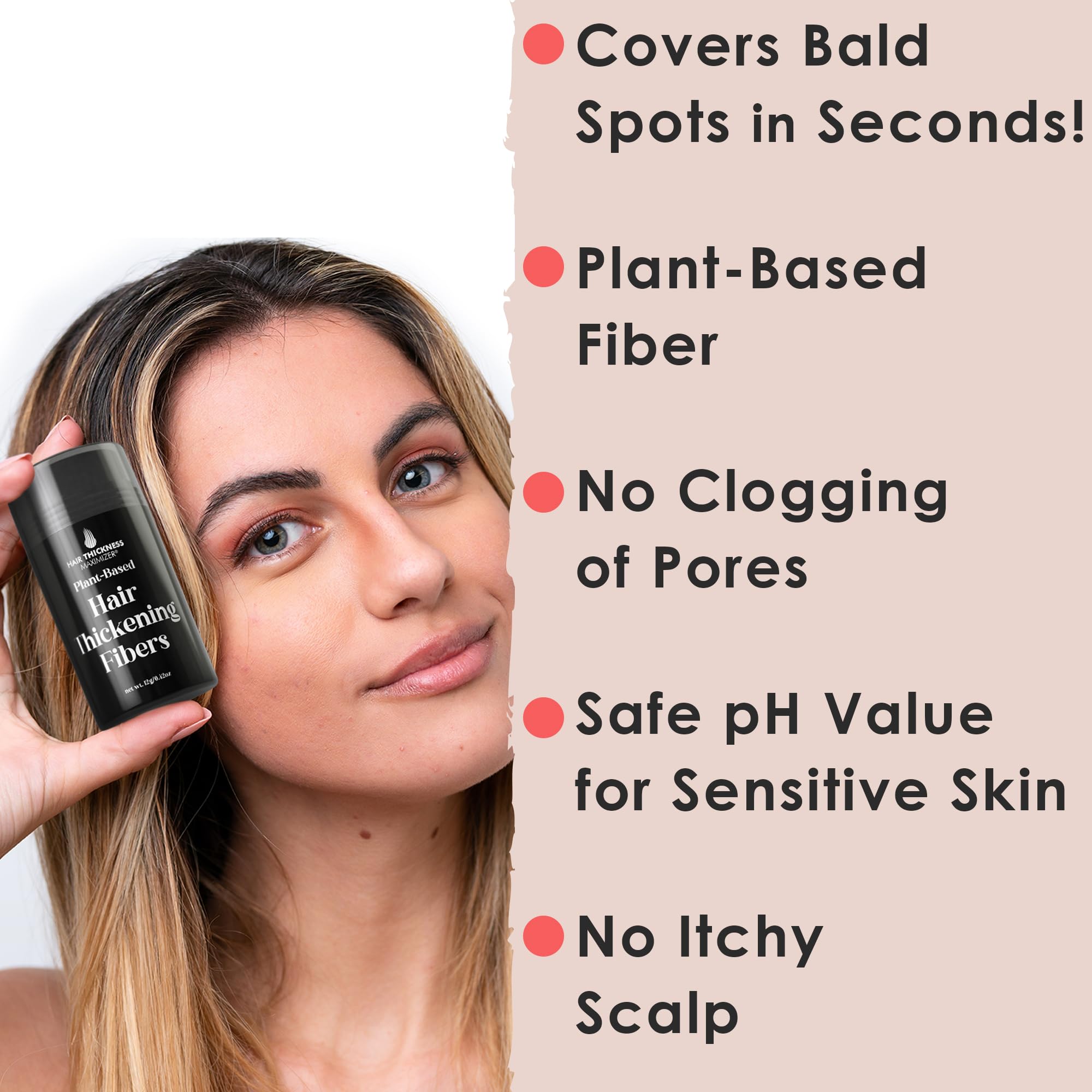 Hair Thickness Maximizer cap close-up highlighting travel-friendly packaging.