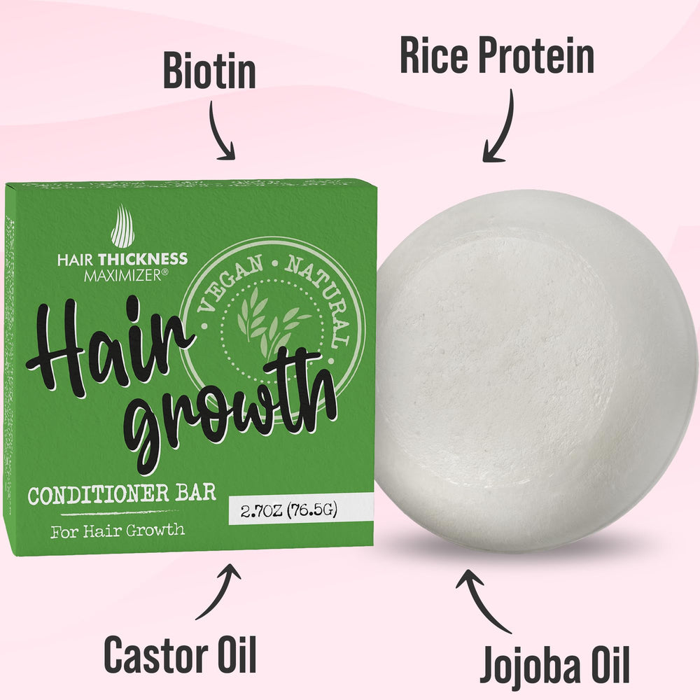Applying Hair Thickness Maximizer conditioner bar during shower for nourishing care