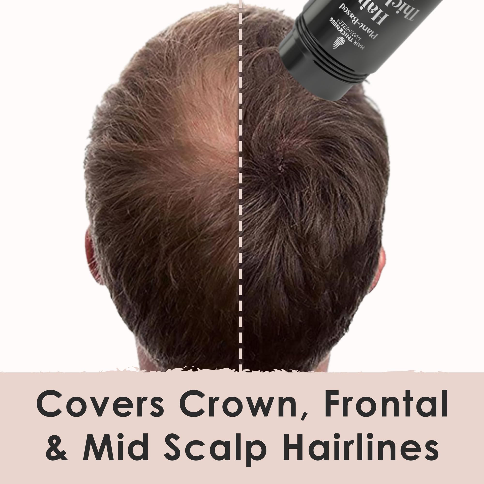 Hair Thickness Maximizer bottle and applicator demonstrating user-friendly design.