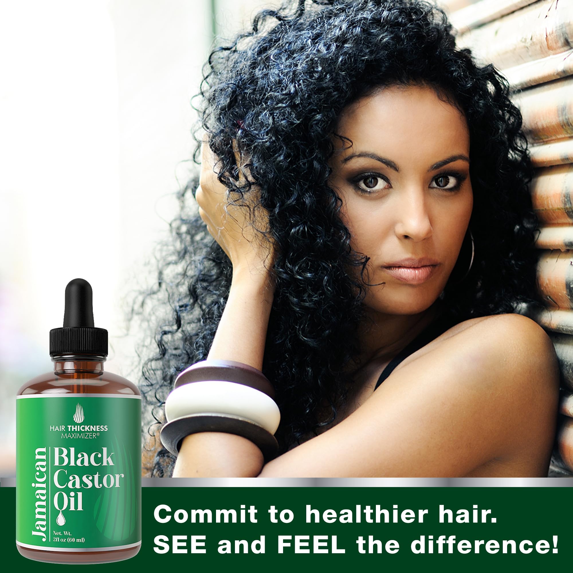 Hair Thickness Maximizer Jamaican Black Castor Oil packaging design