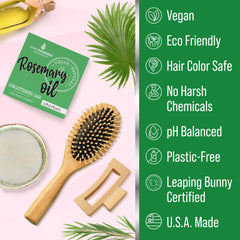 Hair Thickness Maximizer Rosemary Bar application demonstrating mess-free use.