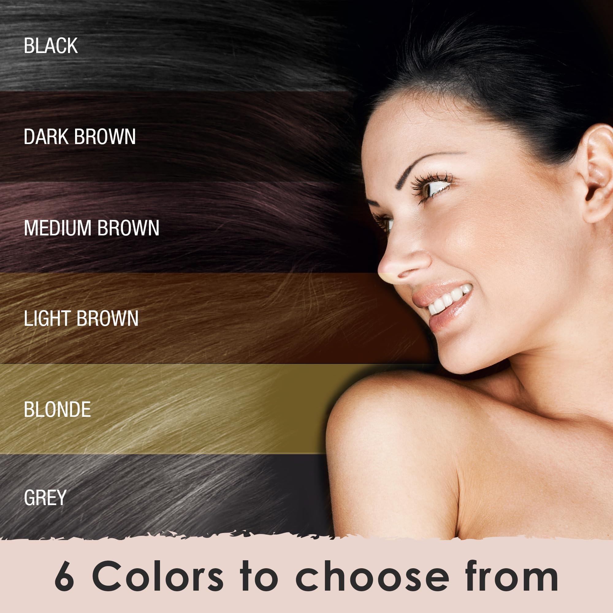 Hair Thickness Maximizer dark brown shade swatch blends naturally.
