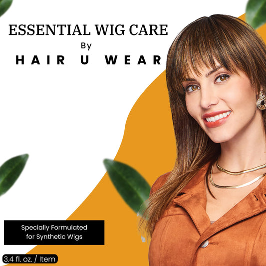 Hair U Wear conditioner bottle detangles synthetic hair with silk-like softness