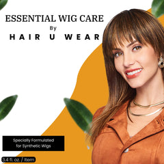 Hair U Wear conditioner bottle detangles synthetic hair with silk-like softness