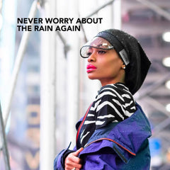 Hairbrella adjustable band ensures a comfortable fit for any hair length and texture