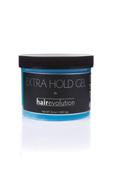 Hairevolution Extra Hold Gel bottle for strong, alcohol-free styling.