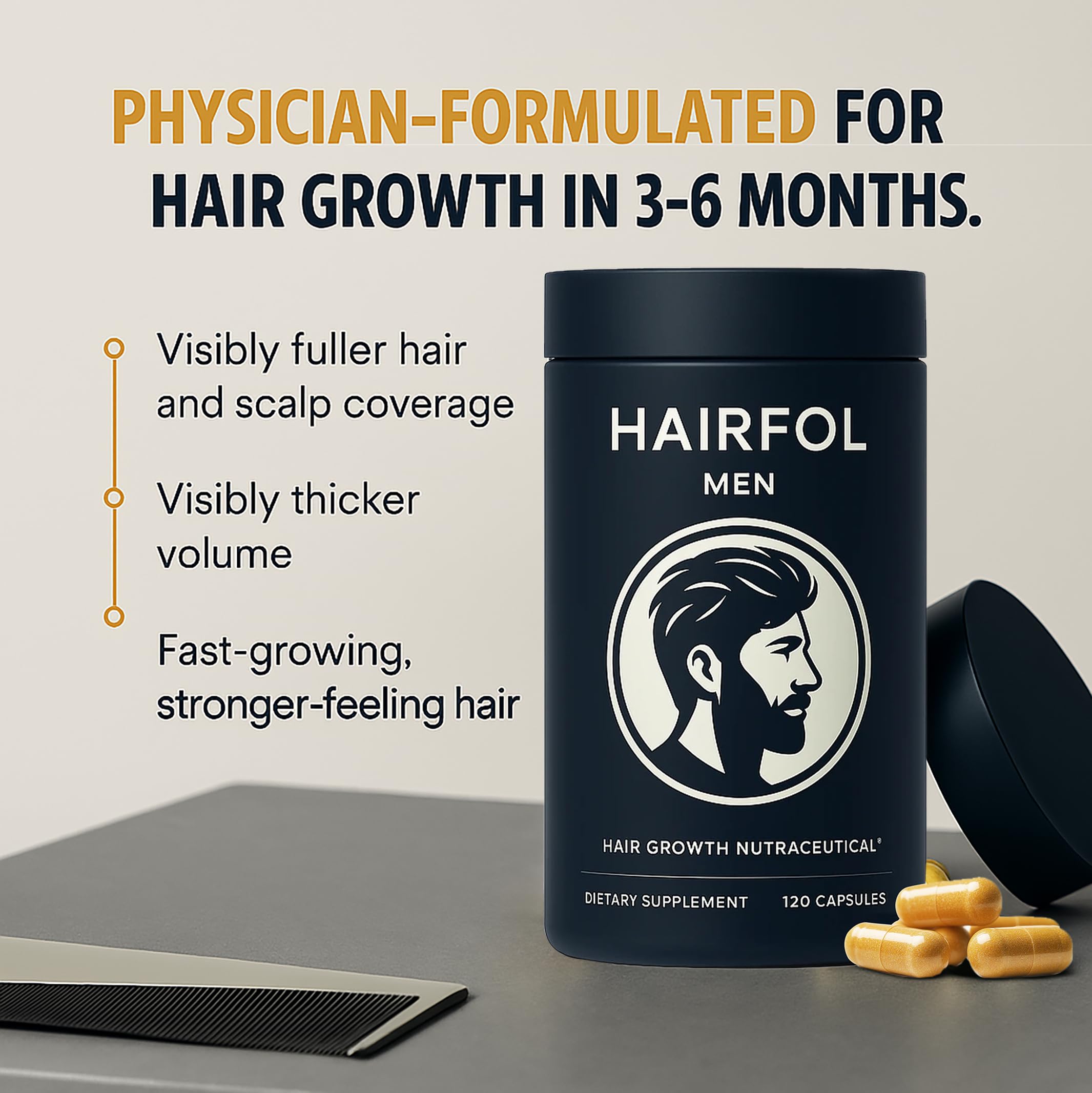 Hairfol capsules-daily-dose: easy daily capsules for a consistent hair care routine.
