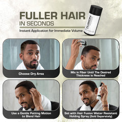 HAIRFUSION real human hair fibers provide a natural blend