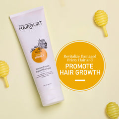 Hairgurt almond-honey conditioner bottle delivers deep moisture for frizz-prone hair