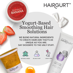 Hairgurt almond-honey product packaging signals spa-like home routine