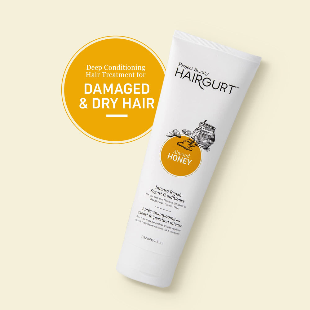 Hairgurt almond-honey shampoo bottle lathers while protecting color