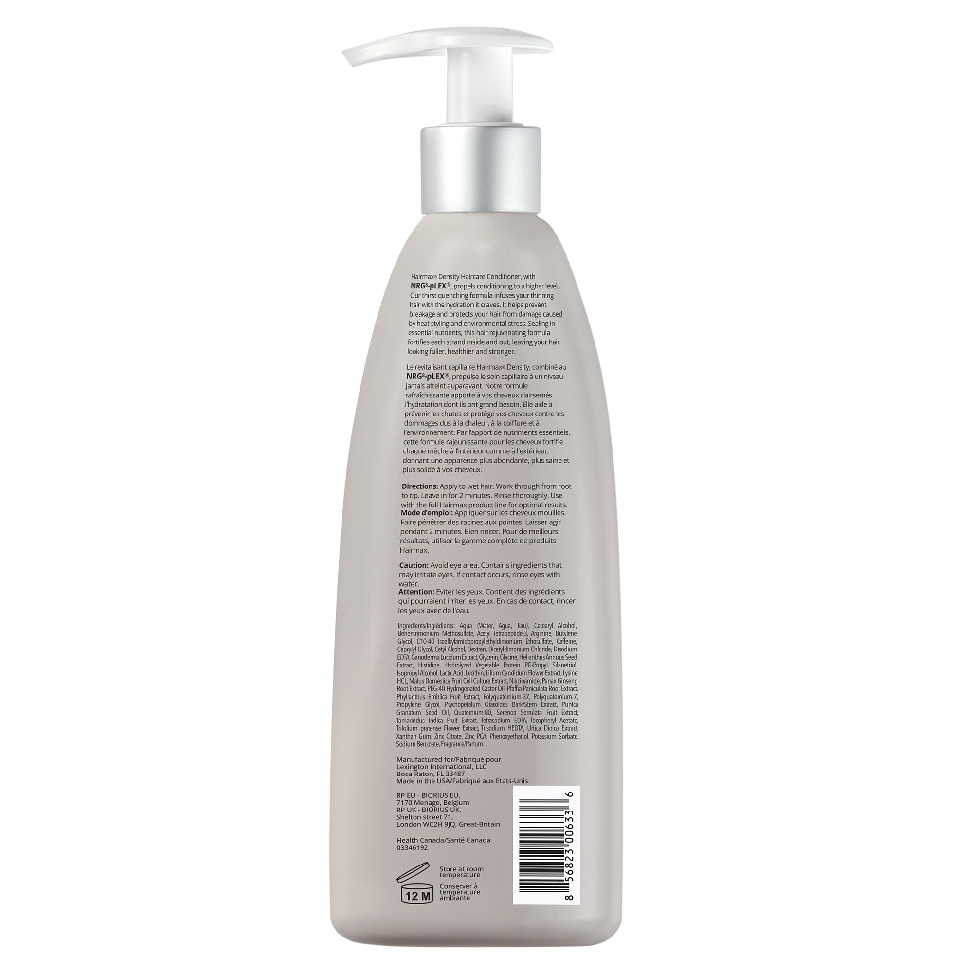 Hairmax Density Shampoo ingredients: caffeine and apple stem cells.