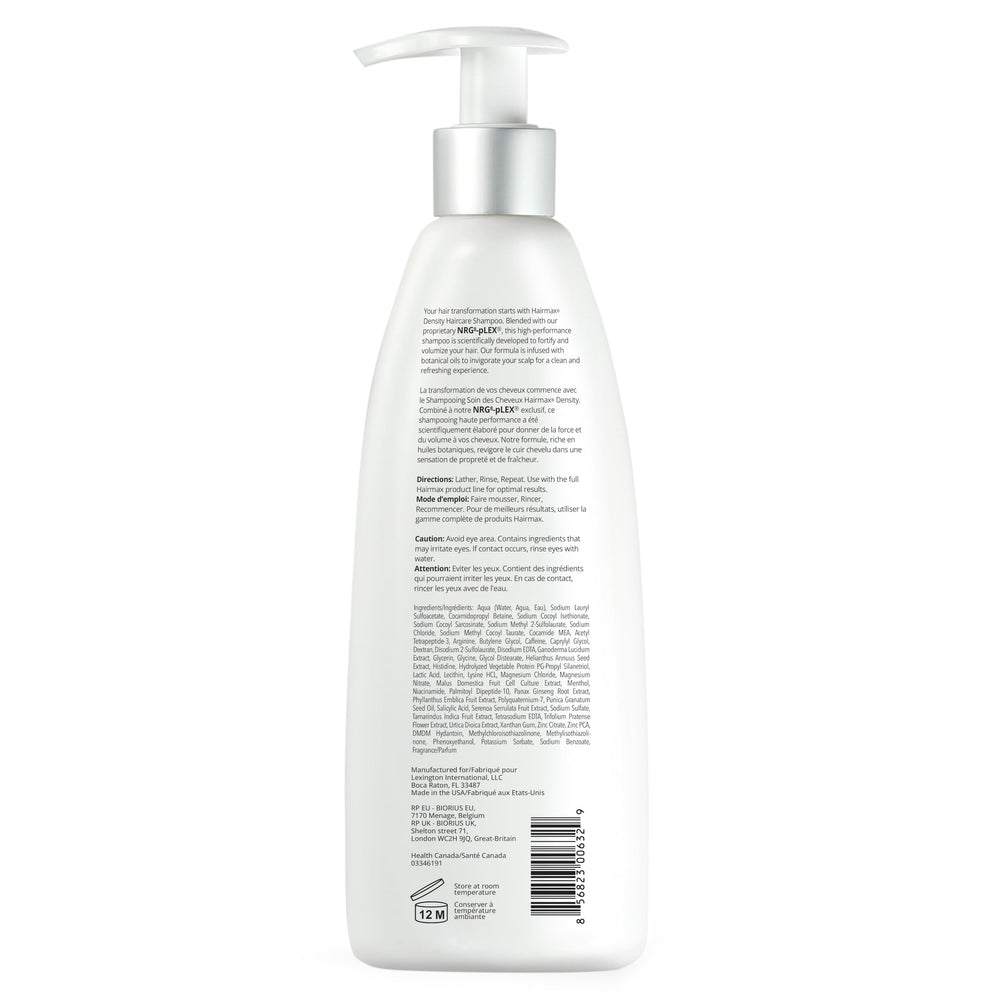 Foamy lather from Hairmax Density Shampoo demonstrates cleansing action
