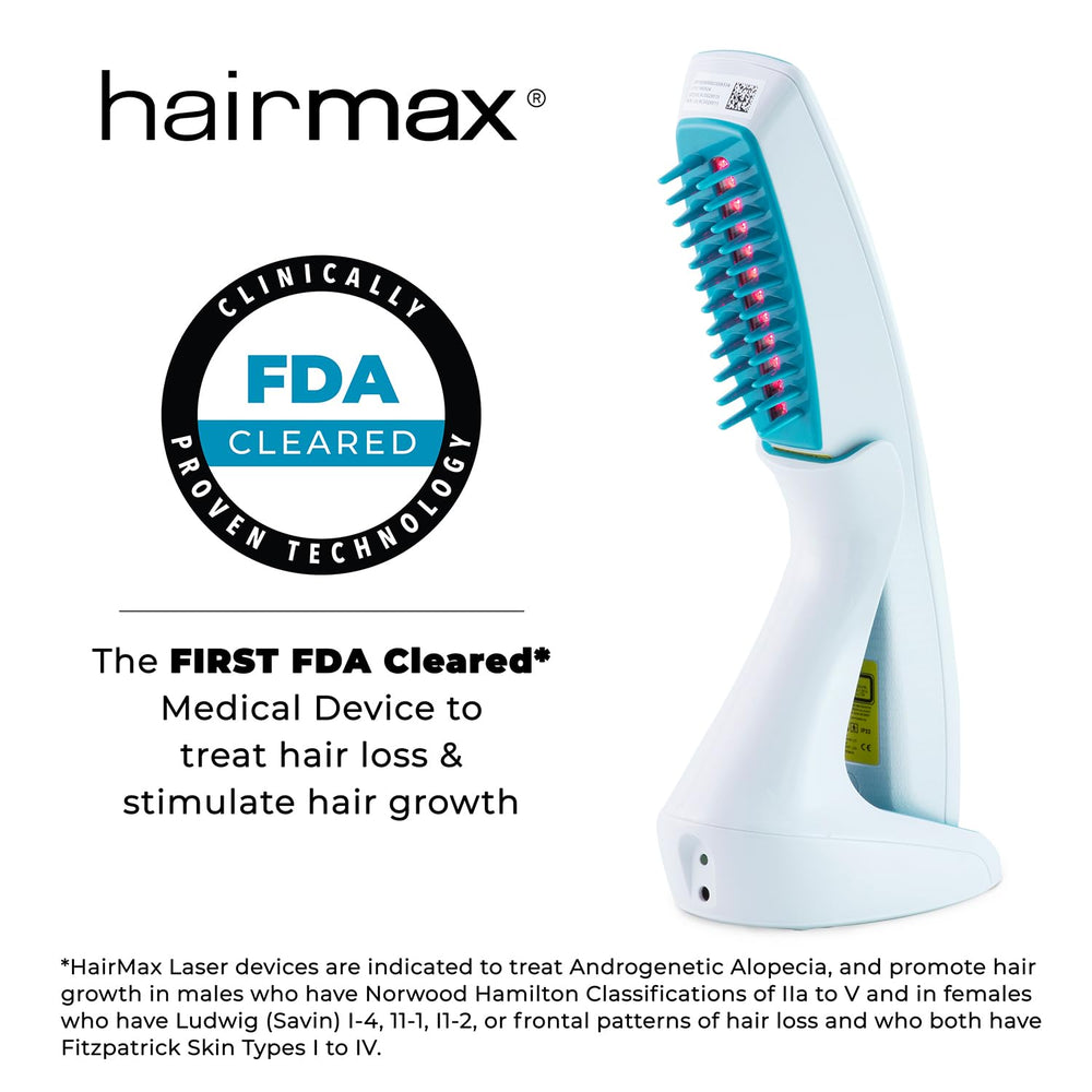 HairMax Ultima 12 Classic LaserComb closeup laser head for precise follicle energy.