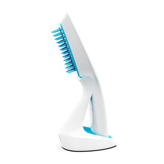 HairMax Ultima 12 Classic LaserComb on charging dock ready for routine treatments.