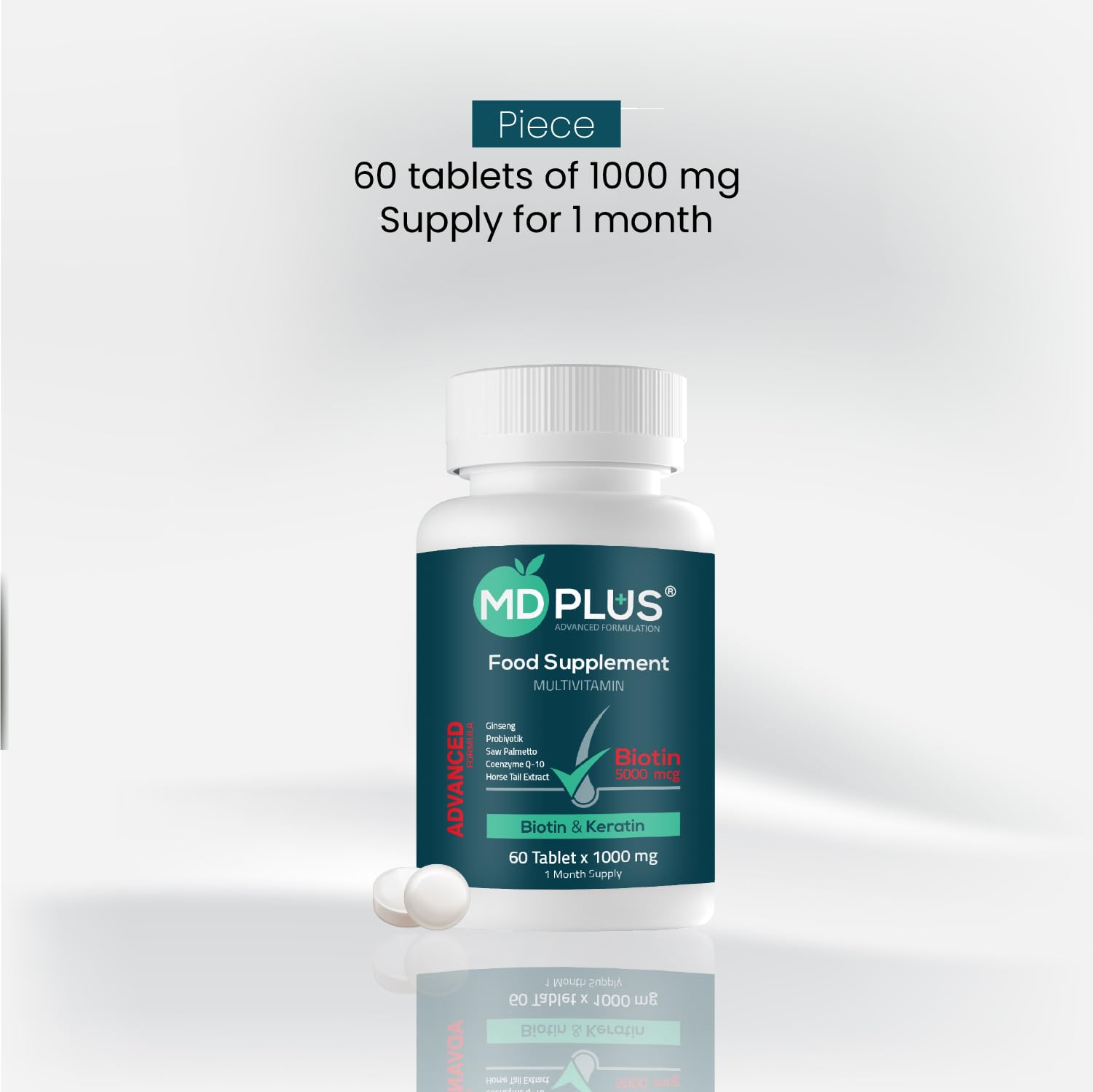 HairMD MD Plus tablets with water for daily use