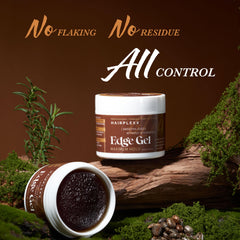 Hairplexx Glow Edge Control Gel applied around braids for defined edges