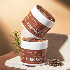 Hairplexx Glow Edge Control Gel packaging and label highlighting rosemary mint