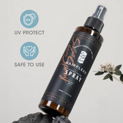 Hairplexx Sea Salt Volume Spray on damp hair creating waves