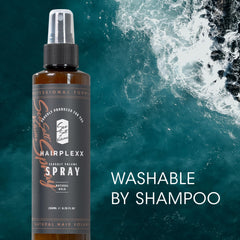 Hairplexx Sea Salt Volume Spray sunlit packaging highlights natural ingredients