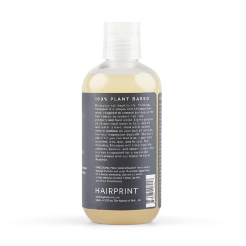 Hairprint Chelating Shampoo removes product build-up for refreshed hair