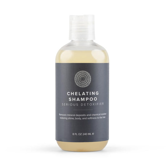 Hairprint Chelating Shampoo bottle performing deep cleanse against mineral buildup