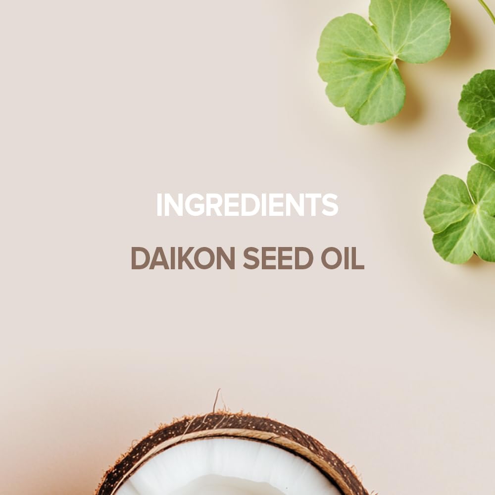 Hairprint Daikon Seed Oil skin hydration application highlights smooth, hydrated skin.