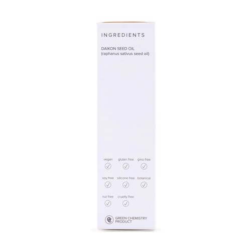 Hairprint Daikon Seed Oil texture close-up shows quick absorption and non-greasy feel.