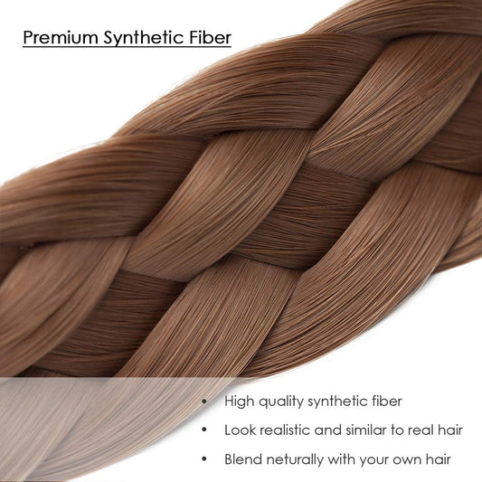 Hairro braided headband elastic strap adjustable for comfortable wear on adults and kids.