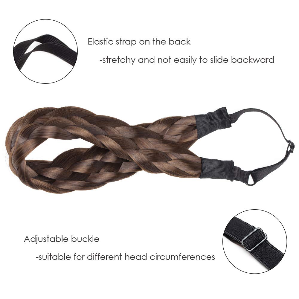 Hairro braided headband worn on model for quick, chic styling.